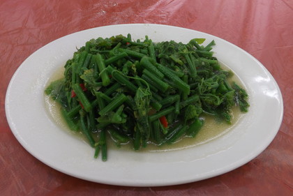 龍髭菜炒め